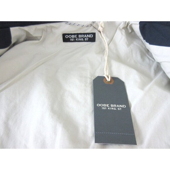 OOBE Brand Men's Eades Snap Front Overshirt Nylon Jacket True Navy Blue NWT - Picture 7 of 7